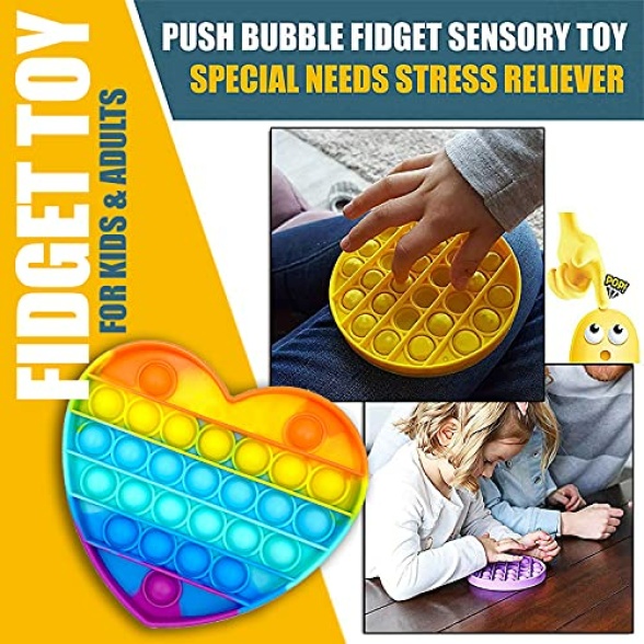 Pop it fidget toy Pop it up toys Push Toy Pop Bubble Fidget Spine POP  Bubble Squeeze Sensory Fidget Toy Pop It Figit Toy Fidget Toys Special -  One Click Shopping